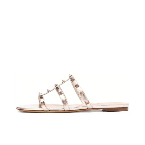 Valentino Rockstud Слипоны Женские Бежевые