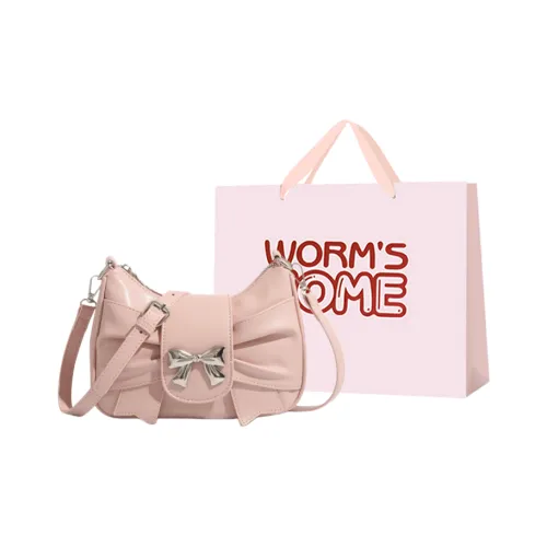 Worm's Home ПУ (полиуретан) Сумка через плечо Женская Розовая