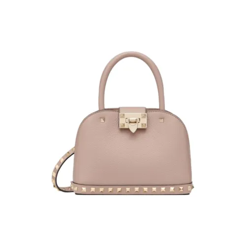 Valentino GARAVANIRockstud Рельефная Телячья Кожа Сумка через плечо Сумка Маленькая Женская Светло-Розовая