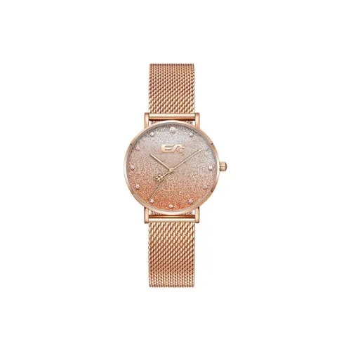 EA Gypsophila Collection Кварцевый механизм ремешок из нержавеющей стали унисекс золотой циферблат