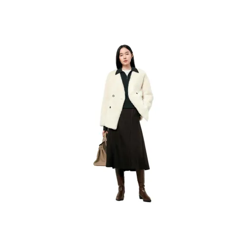 TKY SHOP Молочно-белый Женские бархатные куртки
