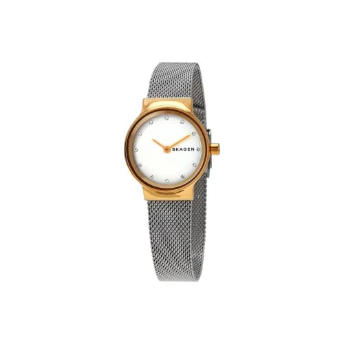 SKAGEN Women's Watch Кварцевый механизм ремешок из нержавеющей стали 26 мм белый циферблат