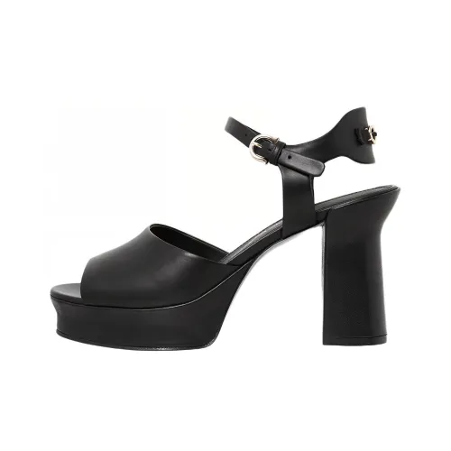 FERRAGAMO Gancini One Ремень Сандалии Женские Черные