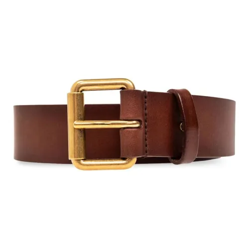 SAINT LAURENT Телячья кожа Кожаные ремни Женские Коричневый