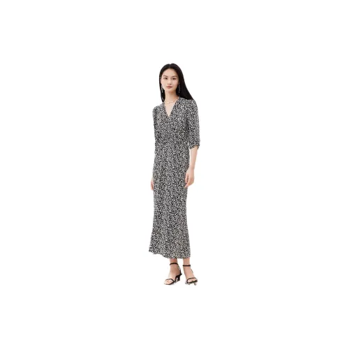 TKY SHOP Black Женские Длинные Платья с Рукавами