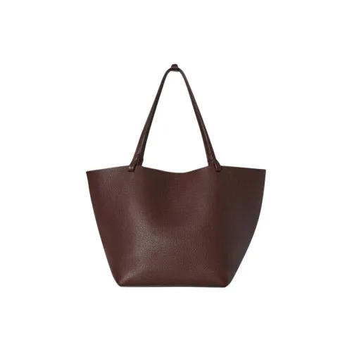 THE ROW Коровья кожа Тоут Сумка Сумка для покупок Сумка Женская Темно-красный Коричневый