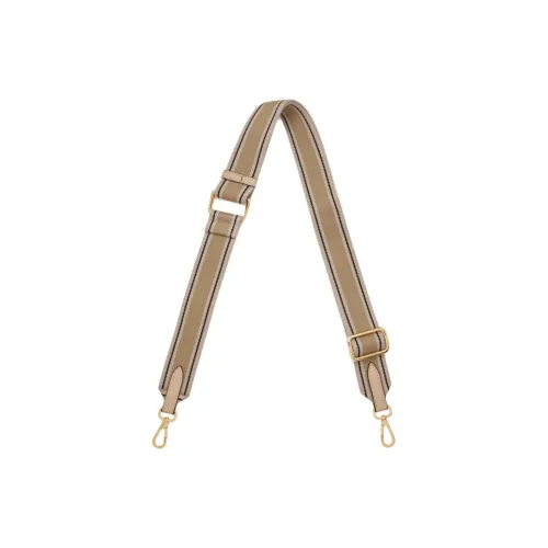 Strathberry Ткань Сумка Ремень Женские Гриб Овсяный Черные полосы