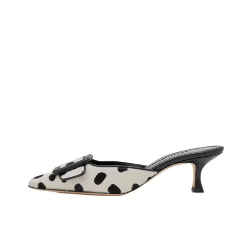 MANOLO BLAHNIK Домашние тапочки Женские Белые