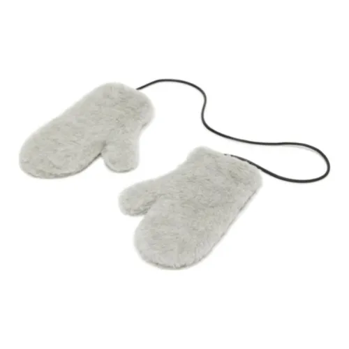 MaxMara Вязаные перчатки из альпаки женские серые