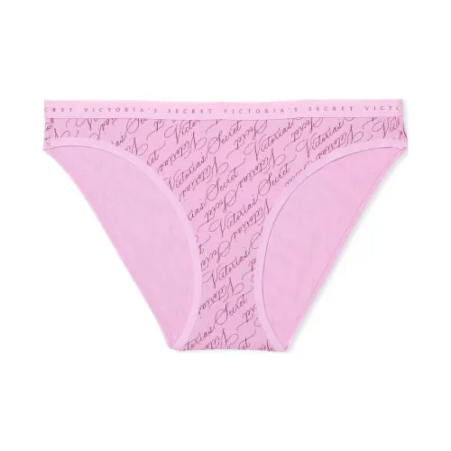 Victoria's Secret Эластичный хлопок кружевная отделка бикини трусы WSLS нижнее белье женское 1 упаковка розовый