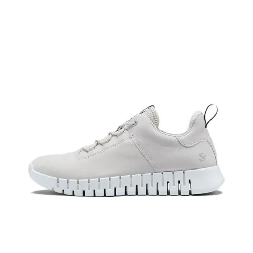 Ecco Smart Series Низкий Топ Casual Мужской Серый Белый