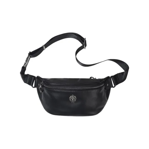 VIHUS Сумка через плечо из крупнозернистой текстуры коровьей кожи сумка-слинг стандартная мужская черная