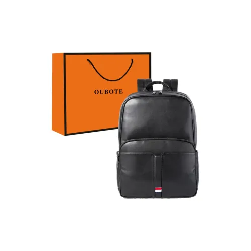 OUBOTE Рюкзак из коровьей кожи мужской черный
