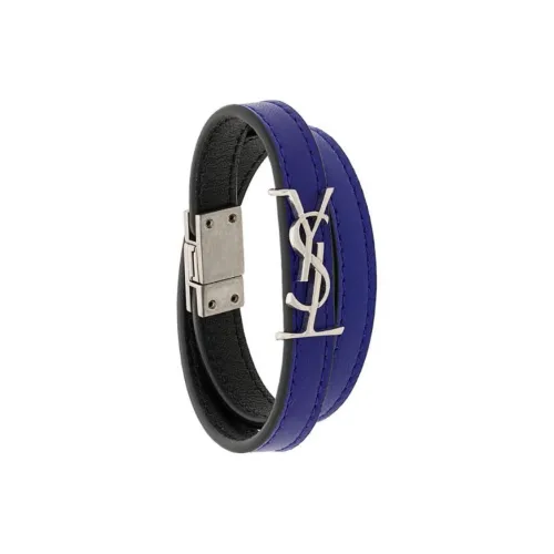 SAINT LAURENT Lambskin Брачные рукавицы Женские Blue