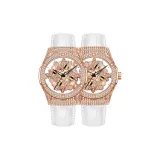 Белый, розово-золотой, 1 пара, парный