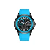 Чёрный корпус, синий bezel, синий ремешок