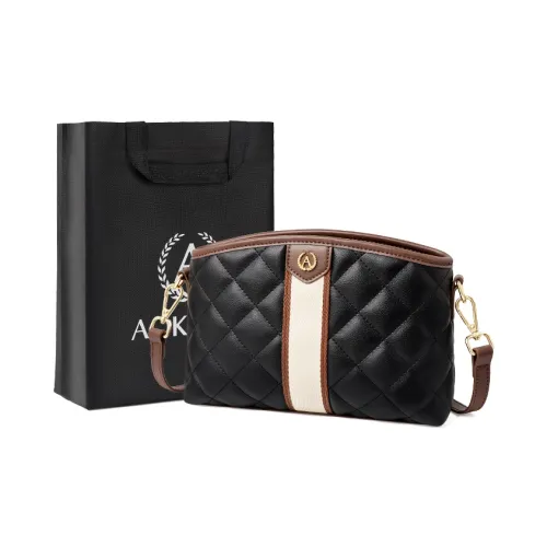 AOKANG Сумка через плечо из коровьей кожи маленькая сумка на плечо классическая черная слоновая серая