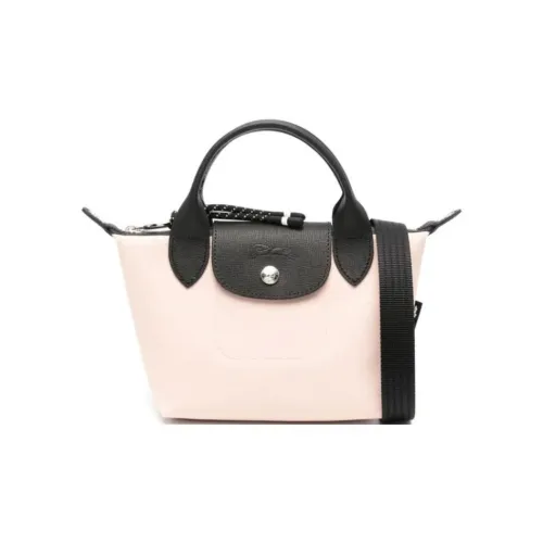 LONGCHAMP Le Pliage Energy Переработанный Холст Переплет Сумка Сумка через плечо Сумка мини Женская Телесный цвет