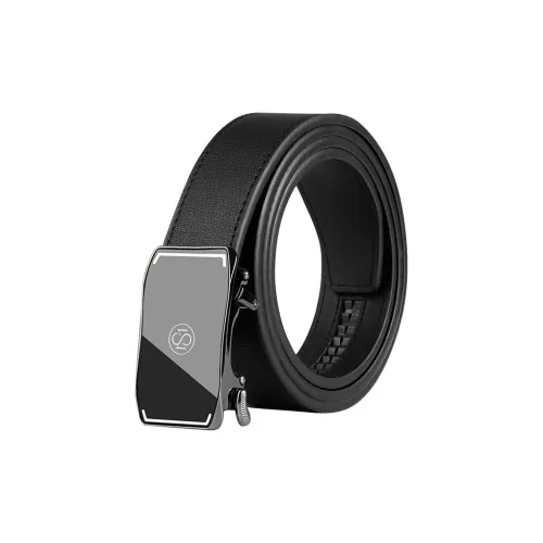 MILLIE'S Автоматическая пряжка Брюки с Деловой повседневным стилем Стиль Для Молодых Мужчин Спилок коровьей кожи Ремни Мужской 3,5 см