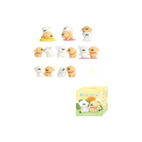 52TOYS Мальтезе Счастье Стикер Коллекция Слепые коробки Один Mystery Коробка Целая коробка 8 шт