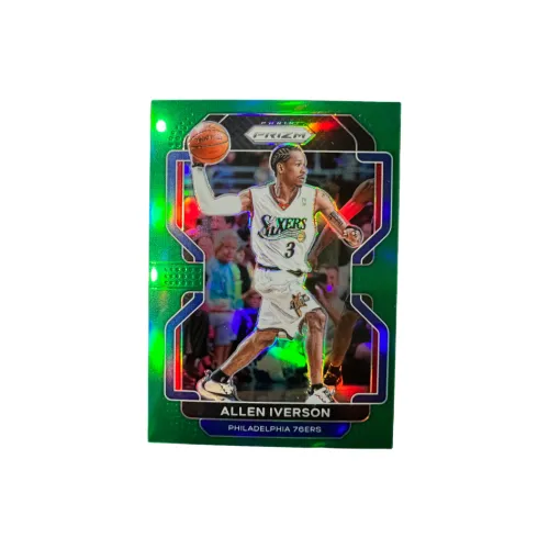 PANINI Allen Айверсон 76 Персоны Команда Answer Зеленый Фолд Rare Спортивная карта 1 Размер