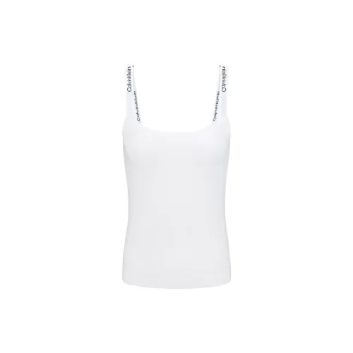 Calvin Klein Топ на бретелях Женский Белый Черный