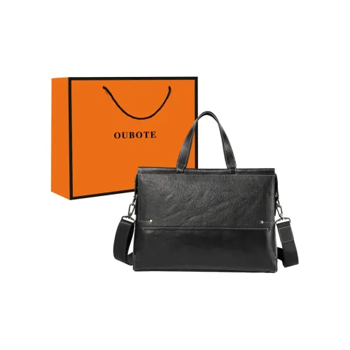 OUBOTE Сумка через плечо из коровьей кожи мужская черная