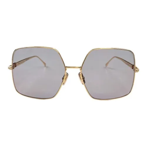 FENDI Нерегулярная форма Солнцезащитные очки Женские Золото