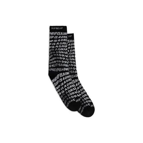 RIPNDIP Черные Унисекс Высокие Носки до Колена