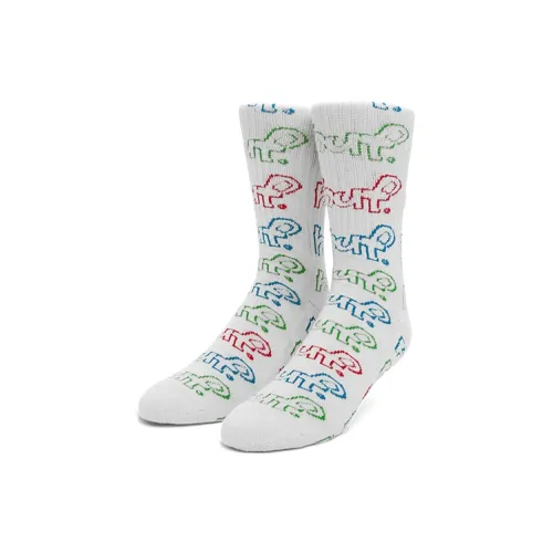 HUF 1 шт Белый Унисекс Колено высокие Носки