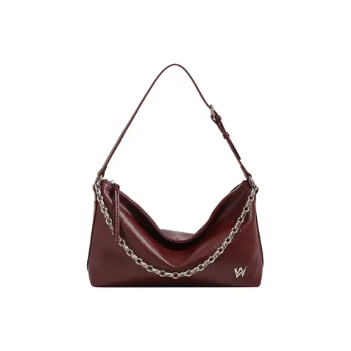 TTaG．baG Коровья кожа Сумка на плечо Женская Анкора Красный Какао Мед Карри Черный