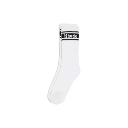 RHUDE Белые Мужские Носки MID до икры