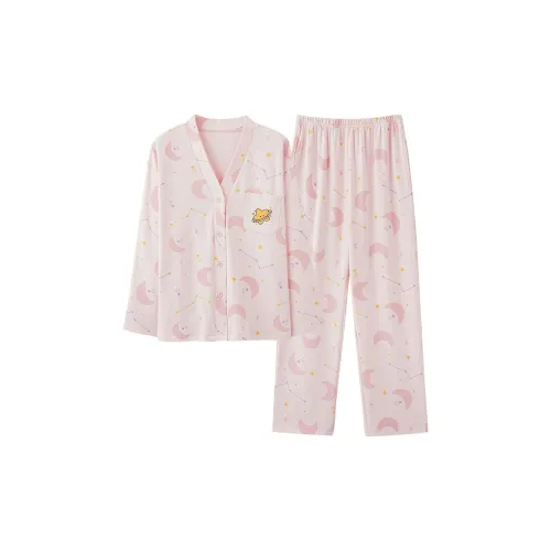 THREEGUN Пижамный комплект женский розовый