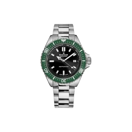 EDOX Автоматический Механический Механизм Мужские Часы 44 мм Черный