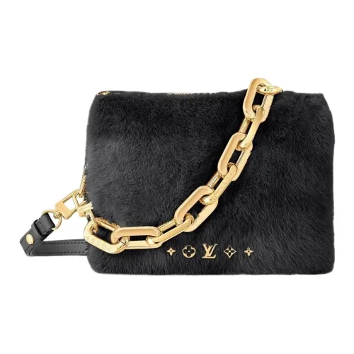 LOUIS VUITTON Coussin Шерстяная Сумка через плечо Женская Черная