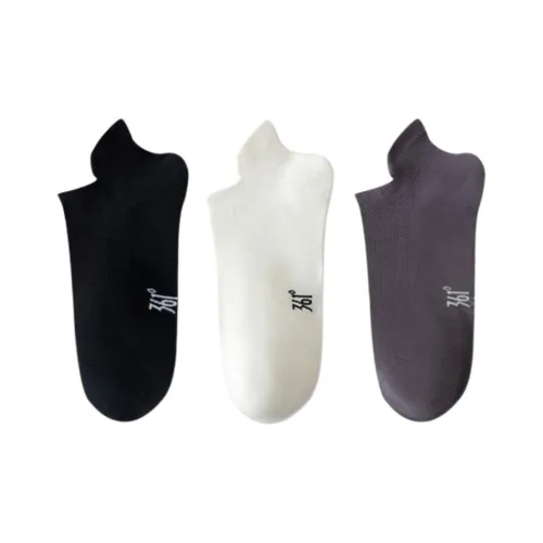 361° Низкие носки Мужские 3 упаковки Черный Белый Серый