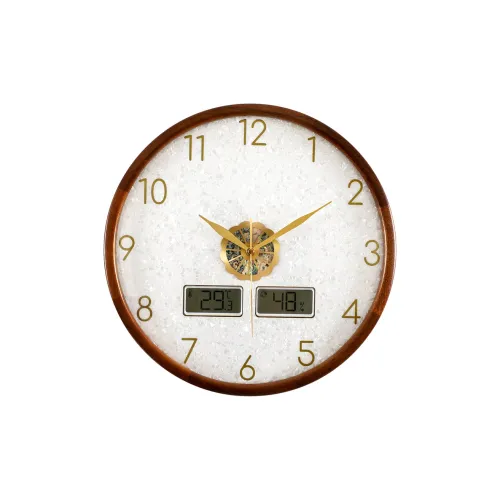 HENSE Кварцевый механизм массивная древесина настенный часы унисекс белый циферблат модель HW129