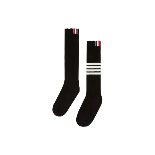THOM BROWNE Черные Женские Колено Высокие Носки