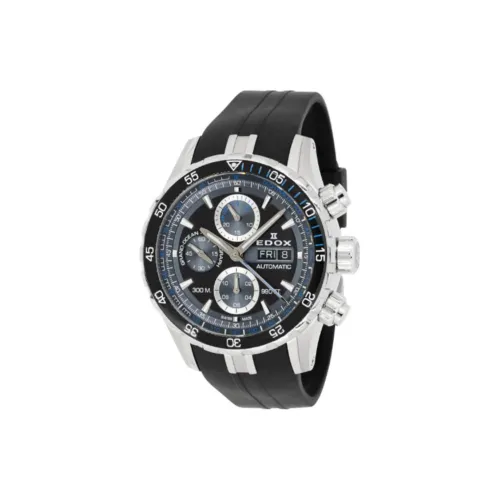 EDOX Автоматический Механический Механизм Мужские Часы 45 мм Черный