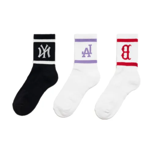 MLB PREORDER Многоцветные 3 шт Унисекс MID Носки до икры