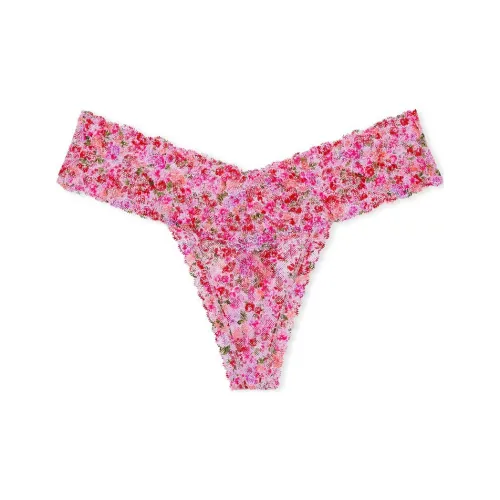 Victoria's Secret The LACIE Кружево Стринг Panty Delicate Фиолетовый Ditsy Цветочный Нижнее белье Женские 1 Pack Розовый