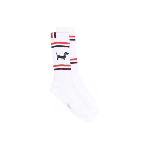 THOM BROWNE Белые Мужские Носки MID до икры