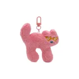 Черный кот, украшение - розовый