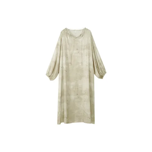 Супермягкий × Помощь для сна, Туманный Облако Абрикос Женские Ночные сорочки