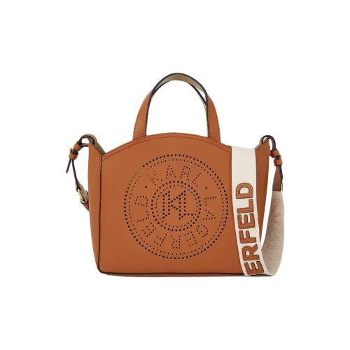 Karl Lagerfeld Кожа Тоут Сумка Сумка для покупок Сумка на плечо Сумка Маленькая Женская Коричневая