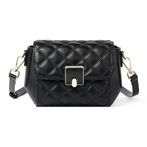 TUCANO Коровья кожа Сумка через плечо Женская Классическая Черная