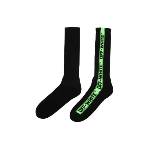 Off Белый SS22 Черный Мужской MID Носки до икры