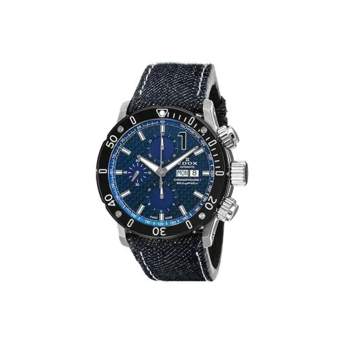 EDOX Автоматический Механический Механизм Мужские Часы 45 мм Синий