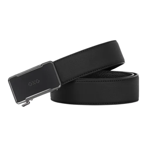 GXG Модный тренд Автоматическая застежка Бизнес брюки Ремень Корейский стиль Юность Ремень Коровья кожа Ремни Мужской Черный 3,5 см