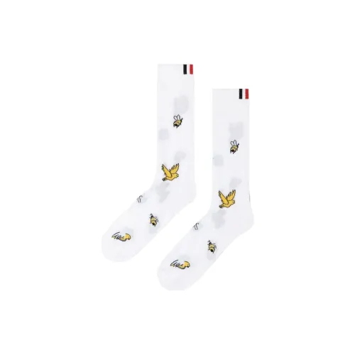 THOM BROWNE Белые Женские Носки MID до икры